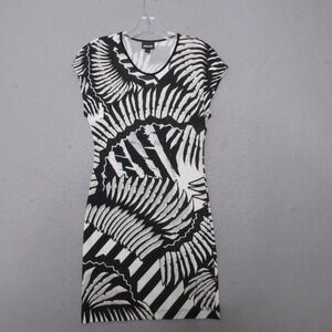 Just Cavalli Roberto Dress IT 42 Black White Wing Bodycon Stretch Clubbing Italy